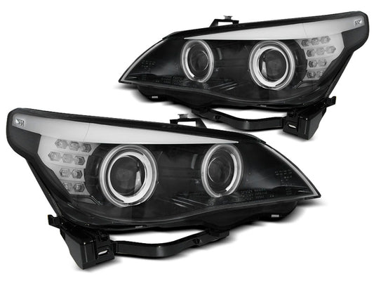 Tuning-Tec Xenon D2S CCFL Angel Eyes Scheinwerfer für BMW 5er E60/E61 03-05 schwarz