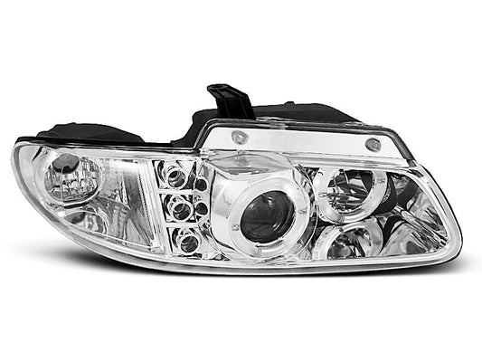 Tuning-Tec LED Angel Eyes Scheinwerfer für Chrysler Voyager 96-01 chrom