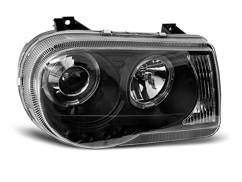 Tuning-Tec LED Angel Eyes Scheinwerfer für Chrysler 300C 05-10 schwarz