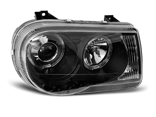 Tuning-Tec LED Angel Eyes Scheinwerfer für Chrysler 300C 05-10 schwarz