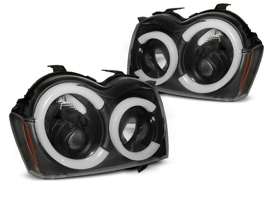 Tuning-Tec LED Angel Eyes Scheinwerfer für Jeep Grand Cherokee 05-08 schwarz LTI