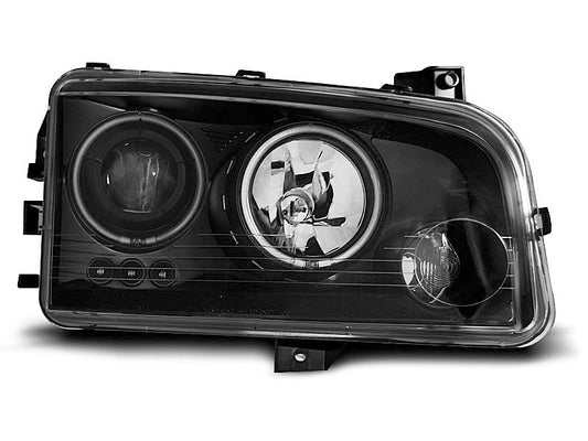 Tuning-Tec CCFL Angel Eyes Scheinwerfer für Dodge Charger LX 06-10 schwarz
