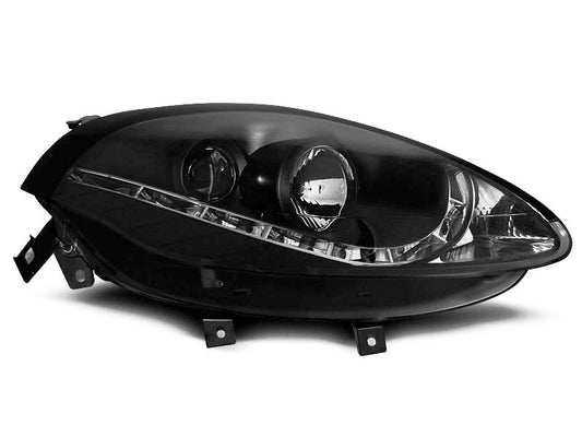 Tuning-Tec LED Tagfahrlicht Scheinwerfer für Fiat Bravo 2 (Typ 198) 07-15 schwarz