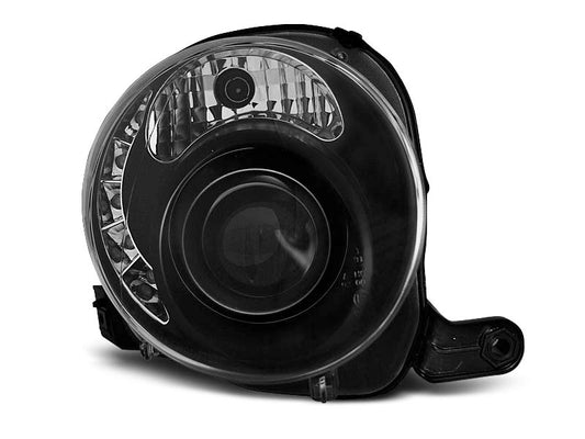 Tuning-Tec LED Tagfahrlicht Scheinwerfer für Fiat 500 07-15 schwarz