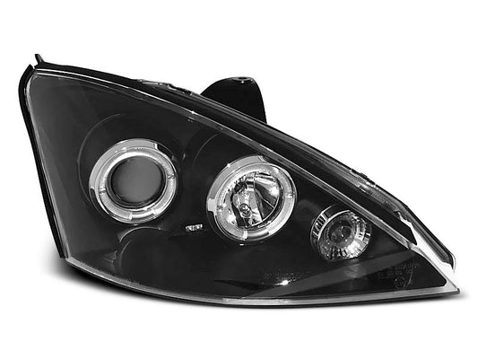 Tuning-Tec LED Angel Eyes Scheinwerfer für Ford Focus 1 Facelift 01-04 schwarz