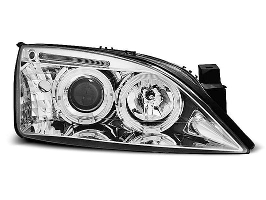 Tuning-Tec LED Angel Eyes Scheinwerfer für Ford Mondeo MK1 00-07 chrom