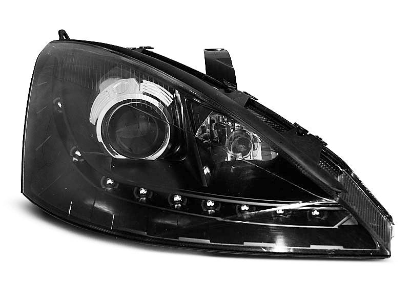 Tuning-Tec LED Tagfahrlicht Scheinwerfer für Ford Focus 98-01 schwarz
