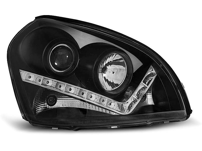 Tuning-Tec LED Tagfahrlicht Scheinwerfer für Hyundai Tucson 04-10 schwarz