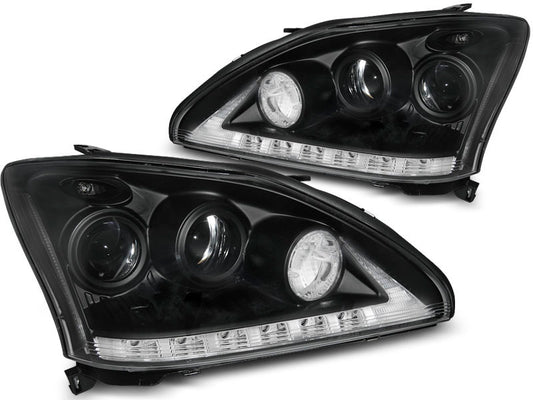 Tuning-Tec LED Tagfahrlicht Scheinwerfer für Lexus RX 330/350 03-08 schwarz