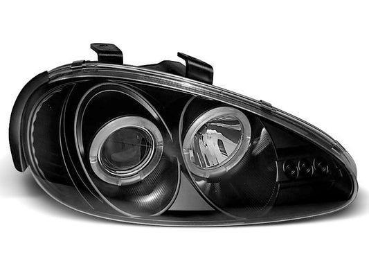 Tuning-Tec LED Angel Eyes Scheinwerfer für Mazda MX3 91-98 schwarz