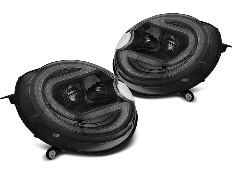 Tuning-Tec LED Tagfahrlicht Scheinwerfer für Mini Cooper 06-14 schwarz mit LED Blinker