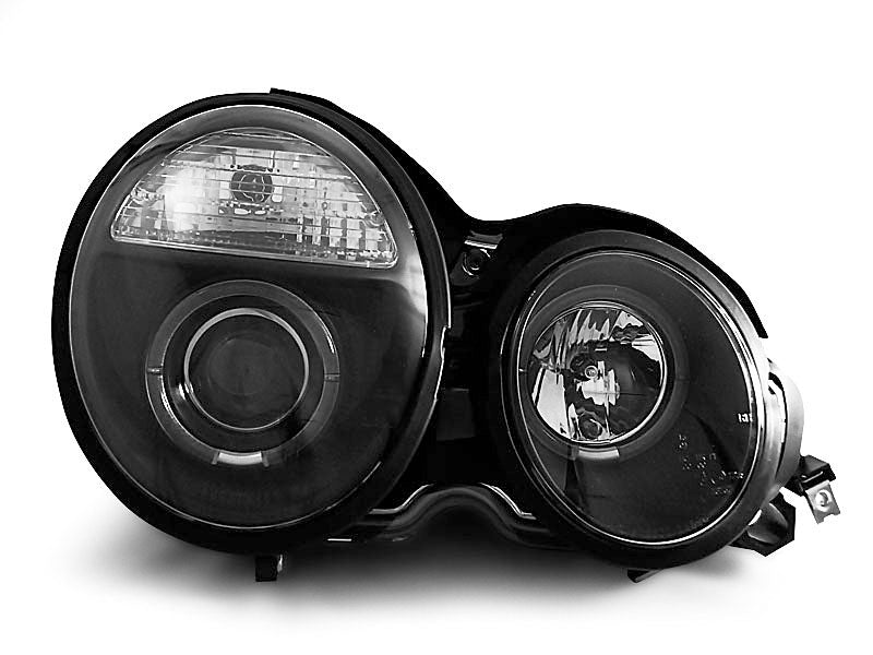 Tuning-Tec LED Angel Eyes Scheinwerfer für Mercedes Benz E-Klasse W210 95-99 schwarz