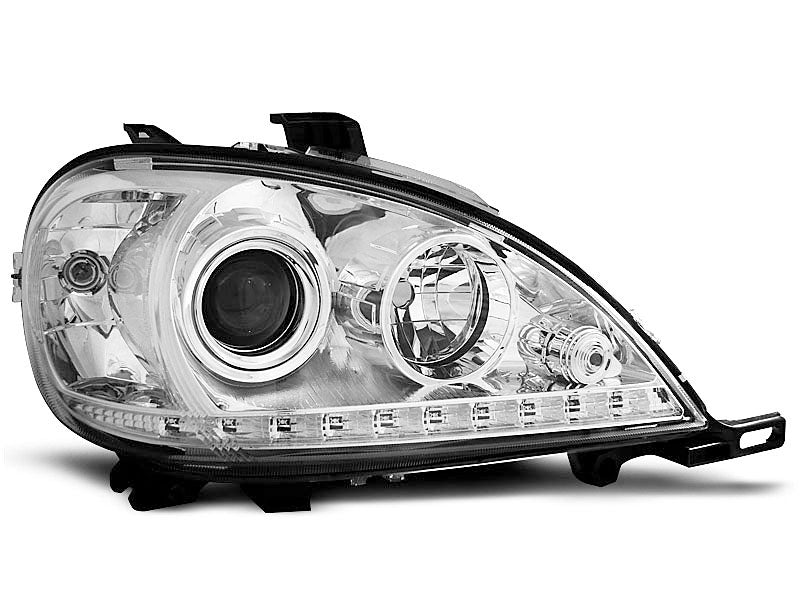 Tuning-Tec LED Tagfahrlicht Scheinwerfer für Mercedes Benz ML W163 01-05 chrom