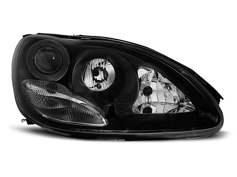 Tuning-Tec Klarglas Scheinwerfer für Mercedes Benz S-Klasse W220 98-05 schwarz