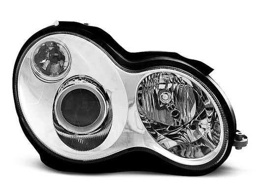 Tuning-Tec Klarglas Scheinwerfer für Mercedes Benz C-Klasse W203 00-04 chrom