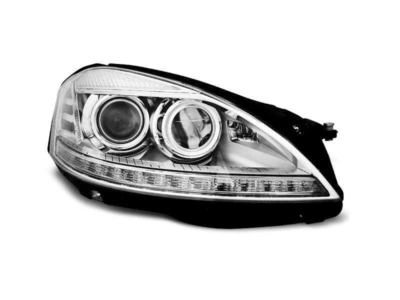 Tuning-Tec Xenon LED Tagfahrlicht Scheinwerfer für Mercedes Benz S-Klasse W221 05-09 chrom