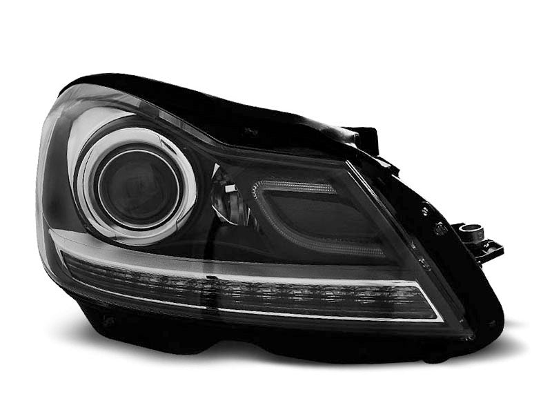 Tuning-Tec LED Tagfahrlicht Scheinwerfer für Mercedes Benz C-Klasse W204 11-14 schwarz