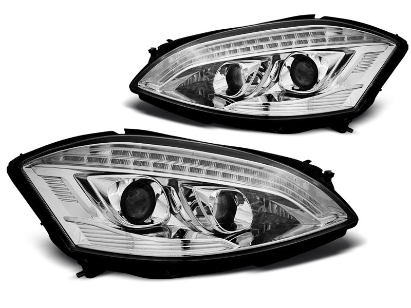 Tuning-Tec Xenon LED Tagfahrlicht Scheinwerfer für Mercedes Benz S-Klasse W221 05-09 chrom