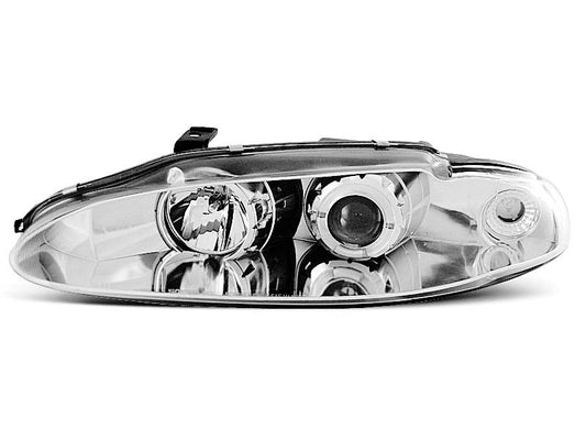 Tuning-Tec LED Angel Eyes Scheinwerfer für Mitsubishi Eclipse 95-96 chrom