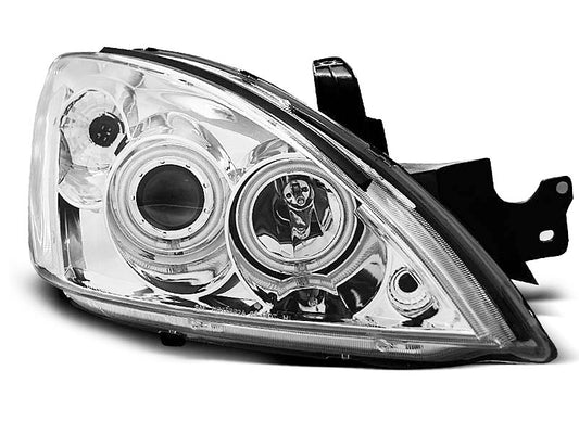 Tuning-Tec CCFL Angel Eyes Scheinwerfer für Mitsubishi Lancer VII 04-07 chrom