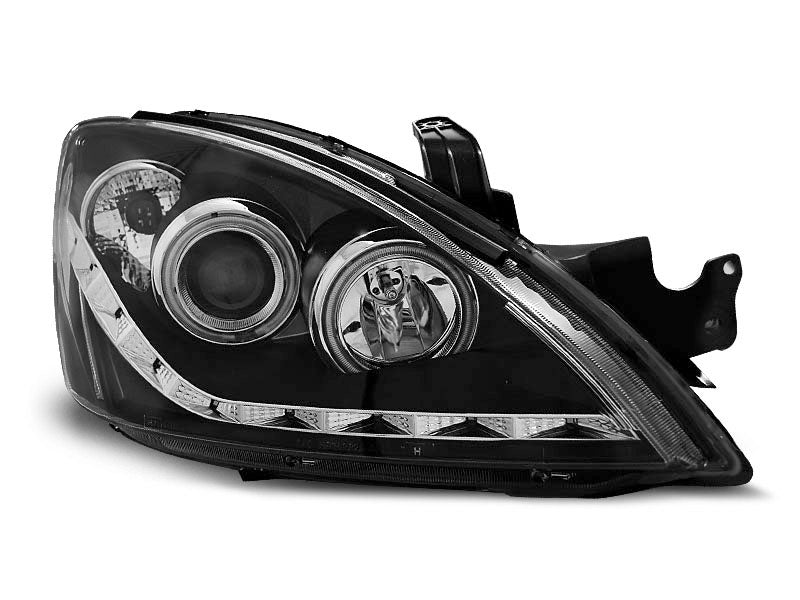 Tuning-Tec LED Tagfahrlicht Scheinwerfer für Mitsubishi Lancer VII 04-07 schwarz