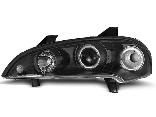 Tuning-Tec LED Angel Eyes Scheinwerfer für Opel Tigra A 94-00 schwarz