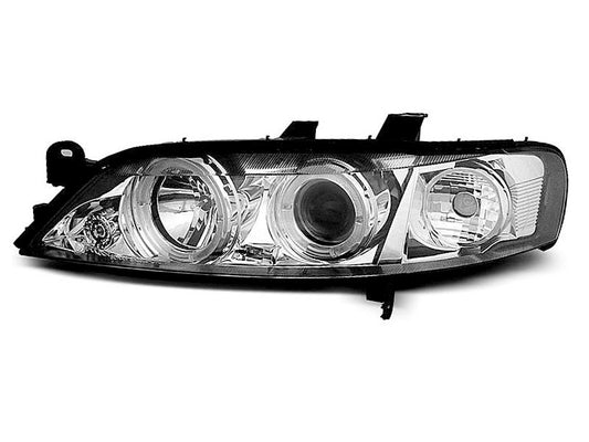 Tuning-Tec LED Angel Eyes Scheinwerfer für Opel Vectra B Facelift 99-02 chrom