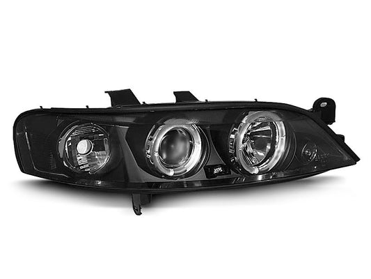 Tuning-Tec LED Angel Eyes Scheinwerfer für Opel Vectra B Facelift 99-02 schwarz
