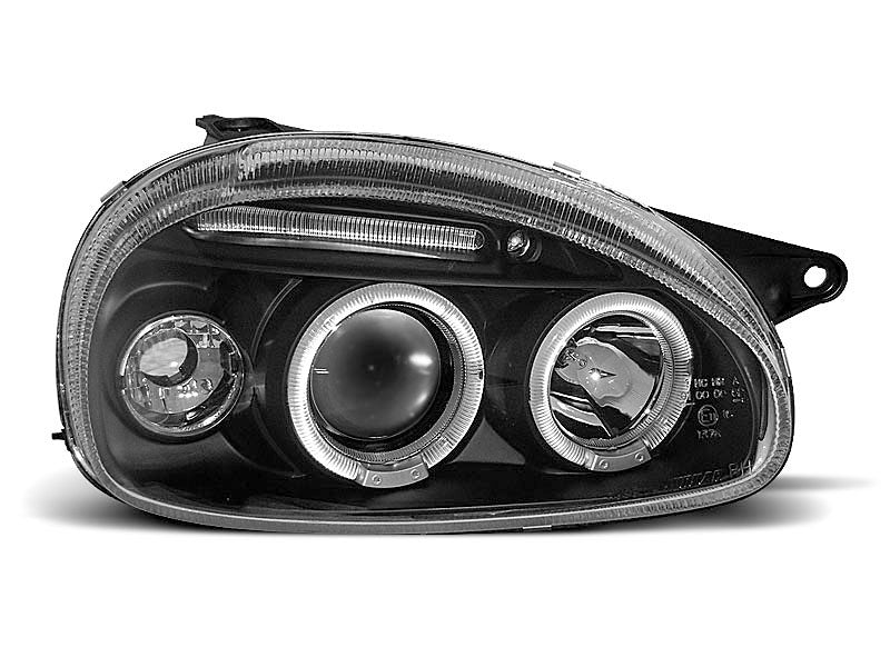 Tuning-Tec LED Angel Eyes Scheinwerfer für Opel Corsa B 93-00 schwarz