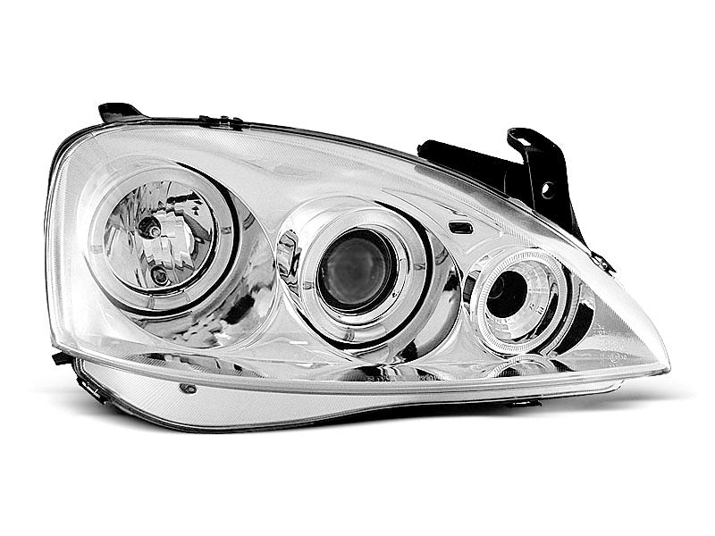 Tuning-Tec LED Angel Eyes Scheinwerfer für Opel Corsa C 00-06 chrom