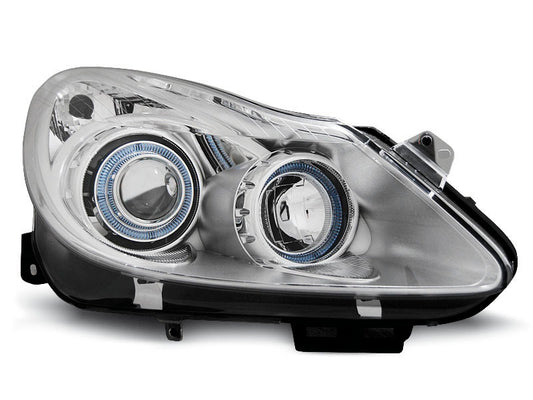 Tuning-Tec LED Angel Eyes Scheinwerfer für Opel Corsa D 06-11 chrom