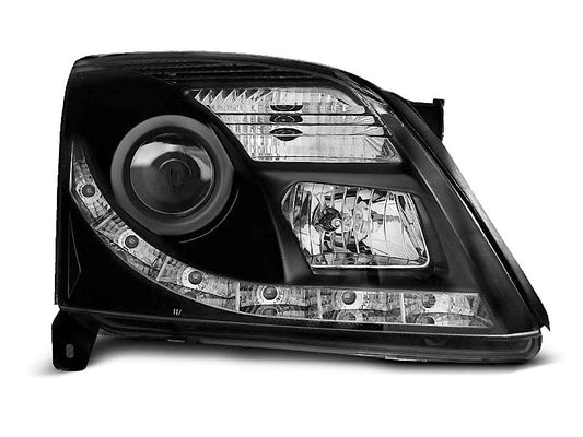 Tuning-Tec Xenon LED Tagfahrlicht Scheinwerfer für Opel Vectra C / Signum 02-05 schwarz