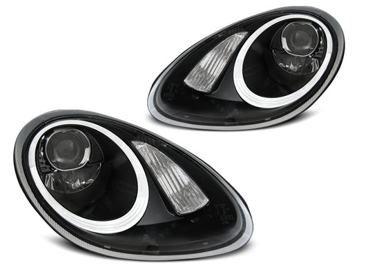 Tuning-Tec Xenon LED Tagfahrlicht Scheinwerfer für Porsche Boxster 987 / Cayman 987c 05-08 schwarz
