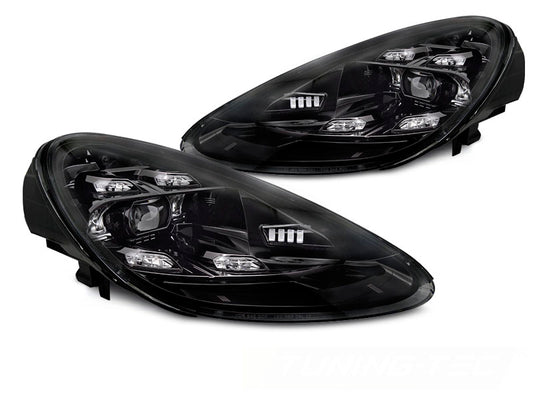 Tuning-Tec Voll LED Tagfahrlicht Scheinwerfer für Porsche Cayenne 92A 10-15 schwarz