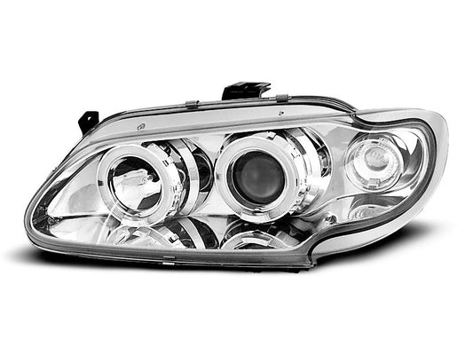 Tuning-Tec LED Angel Eyes Scheinwerfer für Renault Megane / Scenic 96-99 chrom
