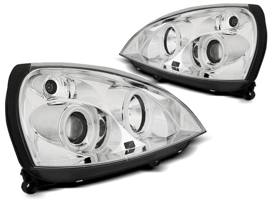 Tuning-Tec CCFL Angel Eyes Scheinwerfer für Renault Clio 2 01-05 chrom