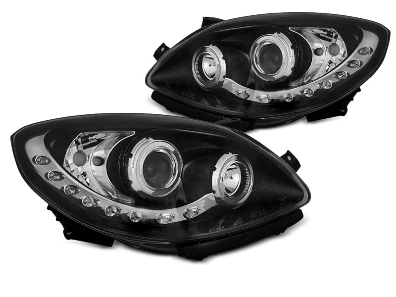 Tuning-Tec LED Tagfahrlicht Scheinwerfer für Renault Twingo 07-11 schwarz