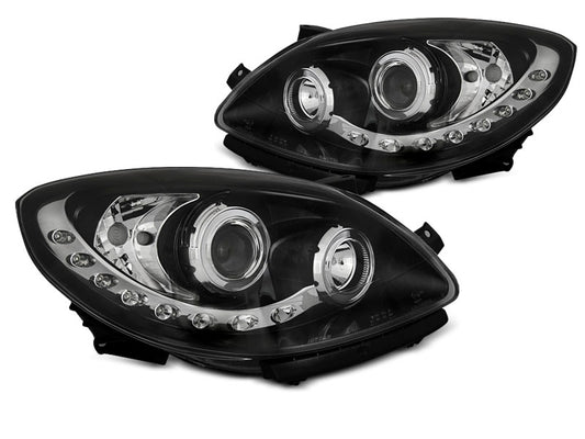 Tuning-Tec LED Tagfahrlicht Scheinwerfer für Renault Twingo 07-11 schwarz