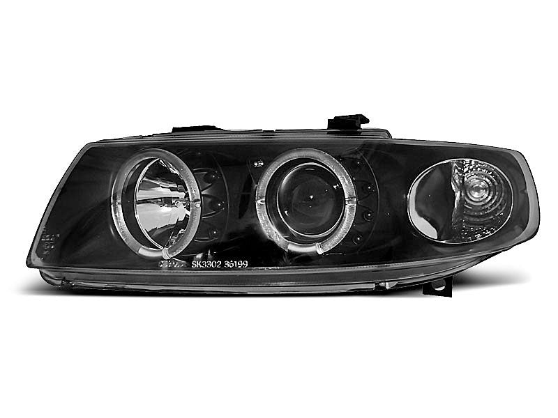 Tuning-Tec LED Angel Eyes Scheinwerfer für Seat Leon 1M / Toledo 99-04 schwarz