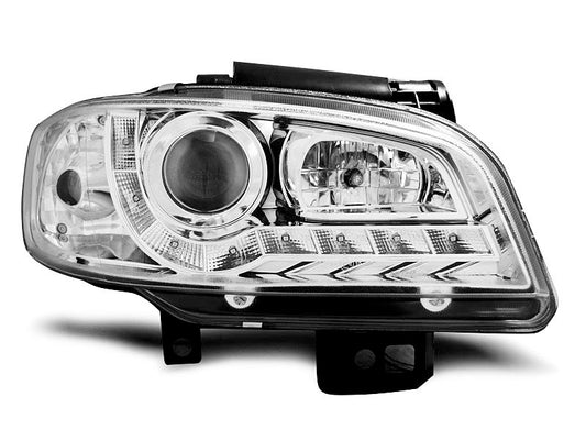 Tuning-Tec LED Tagfahrlicht Scheinwerfer für Seat Ibiza 6K / Cordoba 99-02 chrom