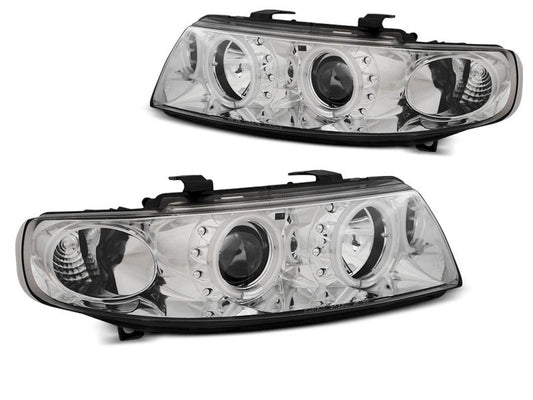 Tuning-Tec CCFL Angel Eyes Scheinwerfer für Seat Leon 1M / Toledo 99-04 chrom