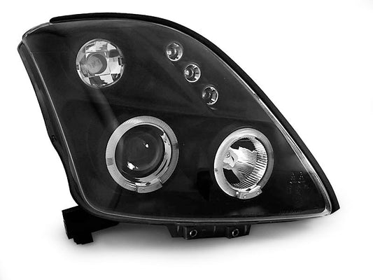 Tuning-Tec LED Angel Eyes Scheinwerfer für Suzuki Swift 05-10 schwarz