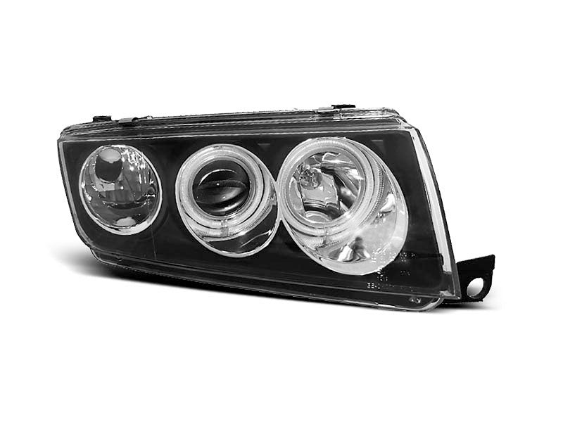 Tuning-Tec CCFL Angel Eyes Scheinwerfer für Skoda Fabia 1 99-08 schwarz