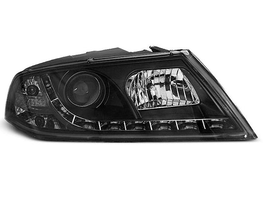 Tuning-Tec LED Tagfahrlicht Scheinwerfer für Skoda Octavia 2 (1Z) 04-08 schwarz