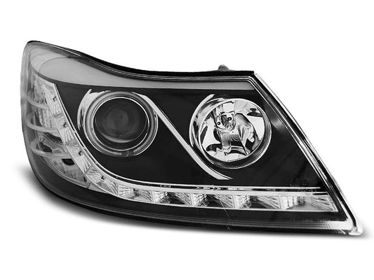 Tuning-Tec LED Tagfahrlicht Scheinwerfer für Skoda Octavia 2 (1Z Facelift) 09-12 schwarz