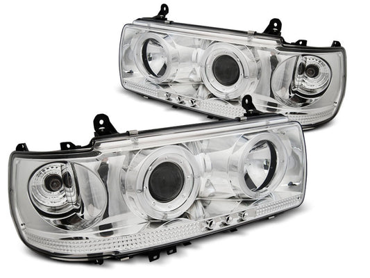 Tuning-Tec Angel Eyes Scheinwerfer für Toyota Land Cruiser FJ80 90-97 chrom