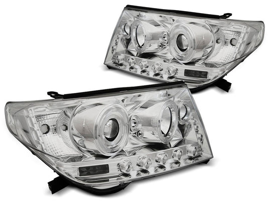 Tuning-Tec LED Angel Eyes Scheinwerfer für Toyota Land Cruiser FJ200 07-12 chrom