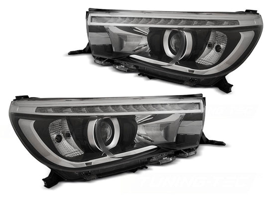 Tuning-Tec LED Tagfahrlicht Scheinwerfer für Toyota Hilux 16-22 schwarz