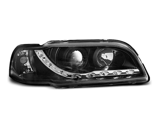 Tuning-Tec LED Tagfahrlicht Scheinwerfer für Volvo S40 / V40 96-00 schwarz