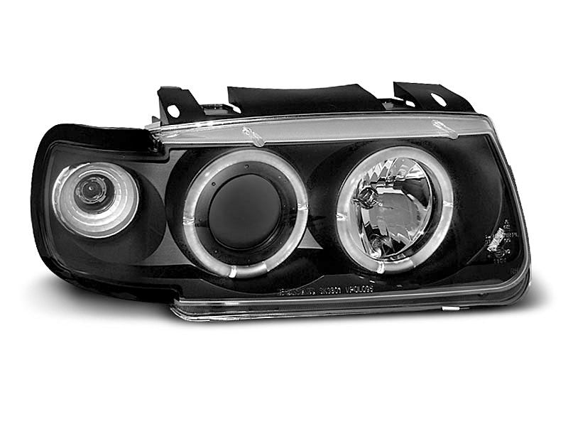 Tuning-Tec LED Angel Eyes Scheinwerfer für VW Polo 6N 94-99 schwarz